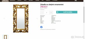 zlate zrkadlo prepletane s patinou 170cm -40% - 9