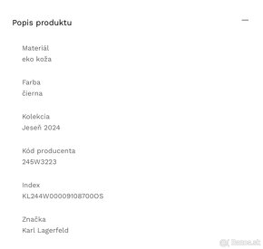 Predám originál peňaženku Karl Lagerfeld - 9