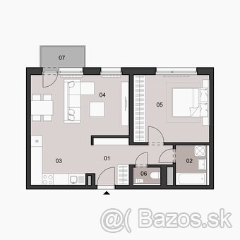 Prenajmem 2-izbový byt 56m², Bratislava, Ovocné sady - 9