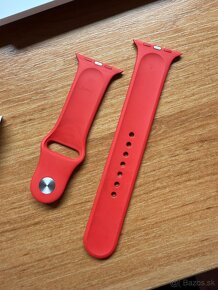 Apple Watch 44/45/46mm RED Sport Band remienok S/M/L - 9