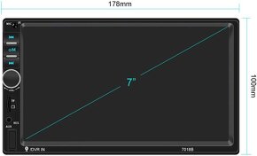 Double Din Car Stereo Bluetooth 7” dotykový MP5 prehrávač - 9