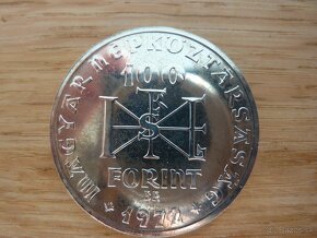 Strieborný 100 forint 1972 vo veľmi peknom zbierkovom stave - 9