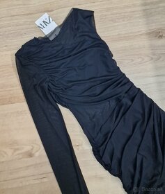 NOVÉ Zara sexy čierne tylové asymetrické šaty - 9