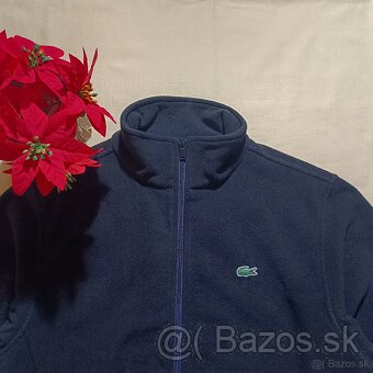 Lacoste čierna flísová mikina fleece jacket full zip L - 9