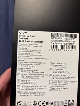 Vivo V23 sunshine gold 5g 256gb - 9