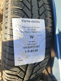 Hliníkové disky VW +zim. pnematiky 185/65 R15 - 9