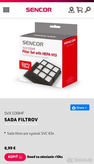 Sencor SVC 8300TI hepa filter sáčkový vysávač - 9