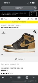 Air Jordan Retro High Gold metallic Gold 41 - 9