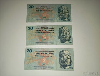 BANKOVKY 20 KČS, 1970, NEJVZÁCNĚJŠÍ SÉRIE M - 9