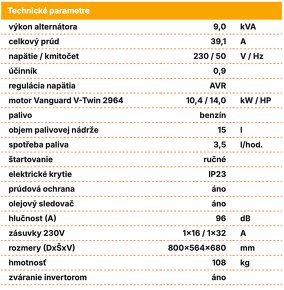 Elektrocentrála  10kW MEDVED Arctos 10000 V AVR + podvozok - 9