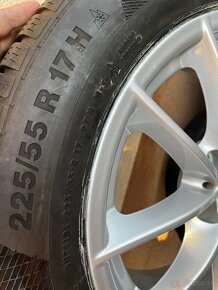 5x112 R17 IS27 ET27 7,5J  + 225/55 R17 Continental zimné - 9