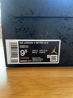 Air Jordan 4 Retro Thunder Žlté - 9