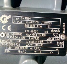 Elektroprevodovky 15Kw; 7,5Kw; 5,5Kw; 2,2Kw - 9