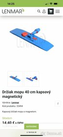 Mop kapsový magentický 40 cm, 140 cm tyč a 5 ks návlekov - 9