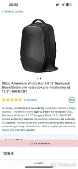 Prémiový batoh na notebook DELL Alienware 17” - 9