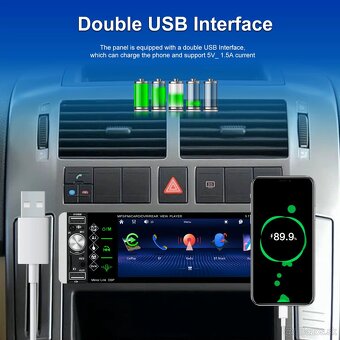 LeeKooLuu 5188W 1Din Android Auto CarPlay MP5 Radio - 9