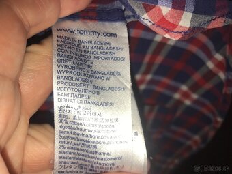 TOMMY HILFIGER originál karovana pánska kosela L - 9