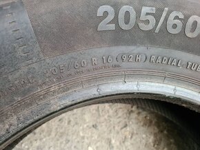 205/60r16 letné 4 ks CONTINENTAL dezén 7,5-6,5 mm - 9