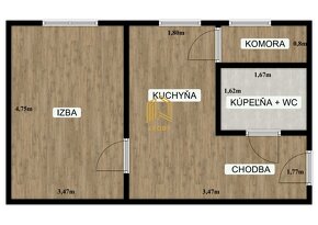 PREDANÝ/ 1 - IZB. BYT (36m2) - SENICA, KOMENSKÉHO UL. - 9