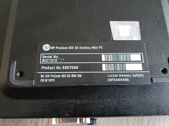 HP ProDesk 600 G6 Mini HTPC - záruka 03/ 2027+DVDRW mechanik - 9