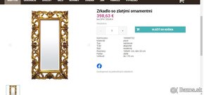 luxusne zlate zrkadlo 170cm -30% - 9