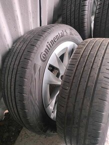 4ks alu disky orig. Škoda 5x112 R17 pneu 205/55 R17 7mm - 9