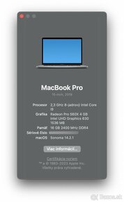 MacBook Pro 15” touchbar NOVÁ BATÉRIA (kupovaný za 2200€) - 9