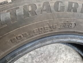 205/60 r16 zimné 4 ks GOODYEAR dezén 8,5 - 8,2 mm - 9