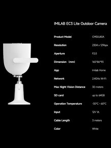 Vynikajúca WiFi Kamera Xiaomi Imilab EC3 Lite s 2K Obrazom - 9