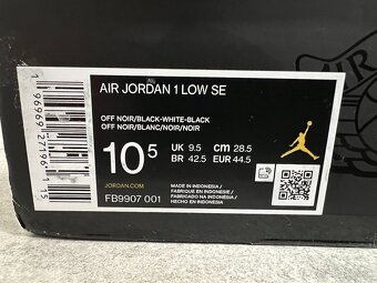 Nike Jordan 1 Low - Black Elephant 44.5 - 9