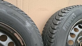 VW disky 5x112, ET 43, zimné Pirelli 195 / 65 R15 - 9