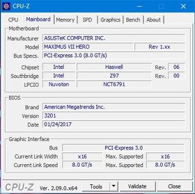 Core i7 4790K + Asus maximus VII Hero + 16GB RAM - 9