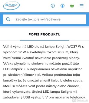 Stolná LED lampa s funkciami - 9