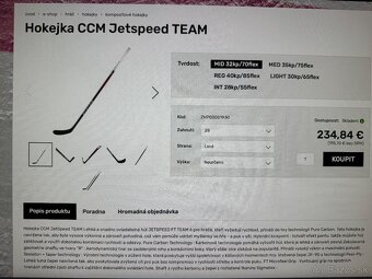 UPLNE NOVA PROFI HOKEJKA CCM JETSPEED FT TEAM  - 9