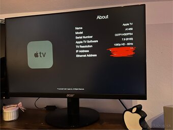 Apple TV + originál ovládač + príslušenstvo - 9