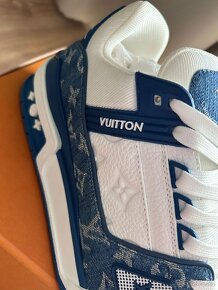 Louis Vuitton LV Trainer Monogram Denim White Blue - 9