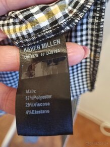 kárované košeľové šaty Karen Millen veľ. 38 - 9