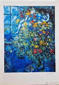 MARC CHAGALL – Bouquet Ardent (bez rámu) Litografická tlač - 9