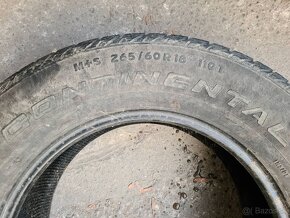 265/60r18 letné 4 ks CONTINENTAL dezén 8,1-7,8 mm - 9