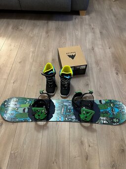 Detský snowboard Burton 125 + viazanie Nitro + topánky 37 - 9