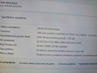 Dotykovy Asus Flip 13 OLED TOP stav s 512gb ssd intel core i - 9