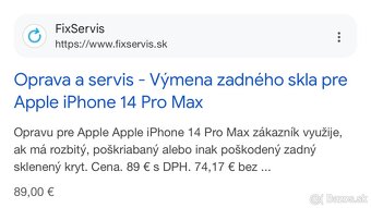 I phone 14 Pro Max 256GB / treba vymeniť zadné sklo - 9