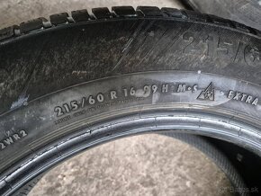 215/60 r16 zimné 4 ks CONTINENTAL dezén 8,6 - 5,1 mm - 9