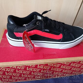 Nové Vans Faulkner black/red Skate tenisky 44 - 9