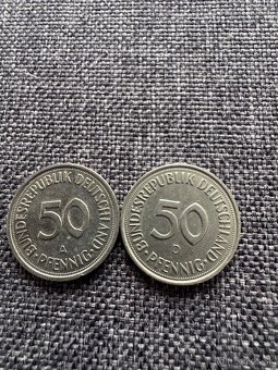 Nemecko - 50 Pfennig 7 ks : 1950, 1966, 1979, 1990, 1992 - 9