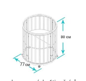 Detská rastúca postieľka okrúhla / oválna Orech - 9