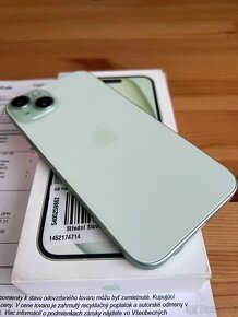 iPhone 15 plus 128 GB Green , záruka 9/2026 - 9