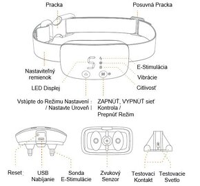 Elektrický obojok proti štekaniu PROFI - 9