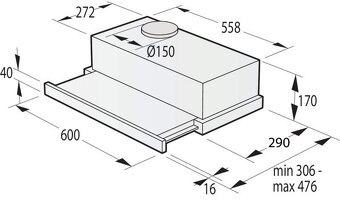 Predám digestor Gorenje, odsávač pár - 9