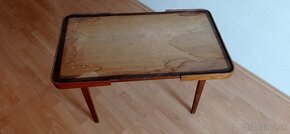 ikonický konferenčný stolík s opaxitovou doskou - vintage - 9